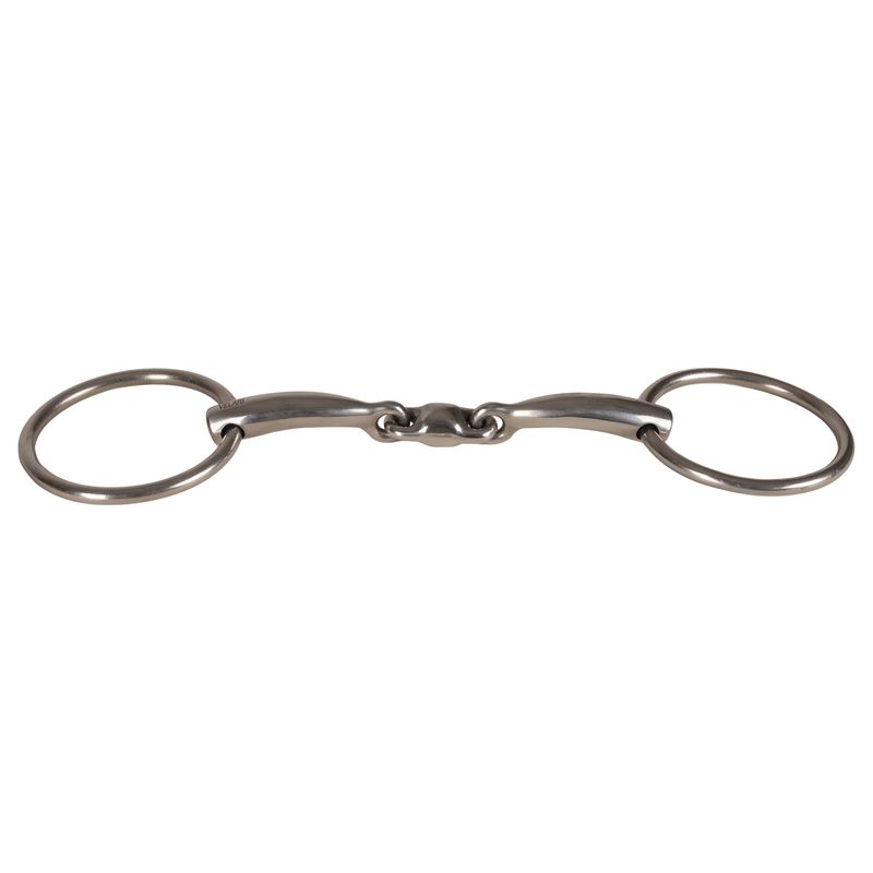 Velari Snaffle Double Jointed Loose Ring Stainless Steel - 14mm